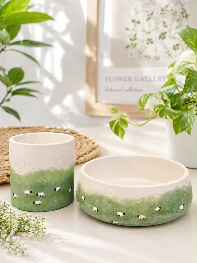 Meadow planter pair with sheep pasture gradient